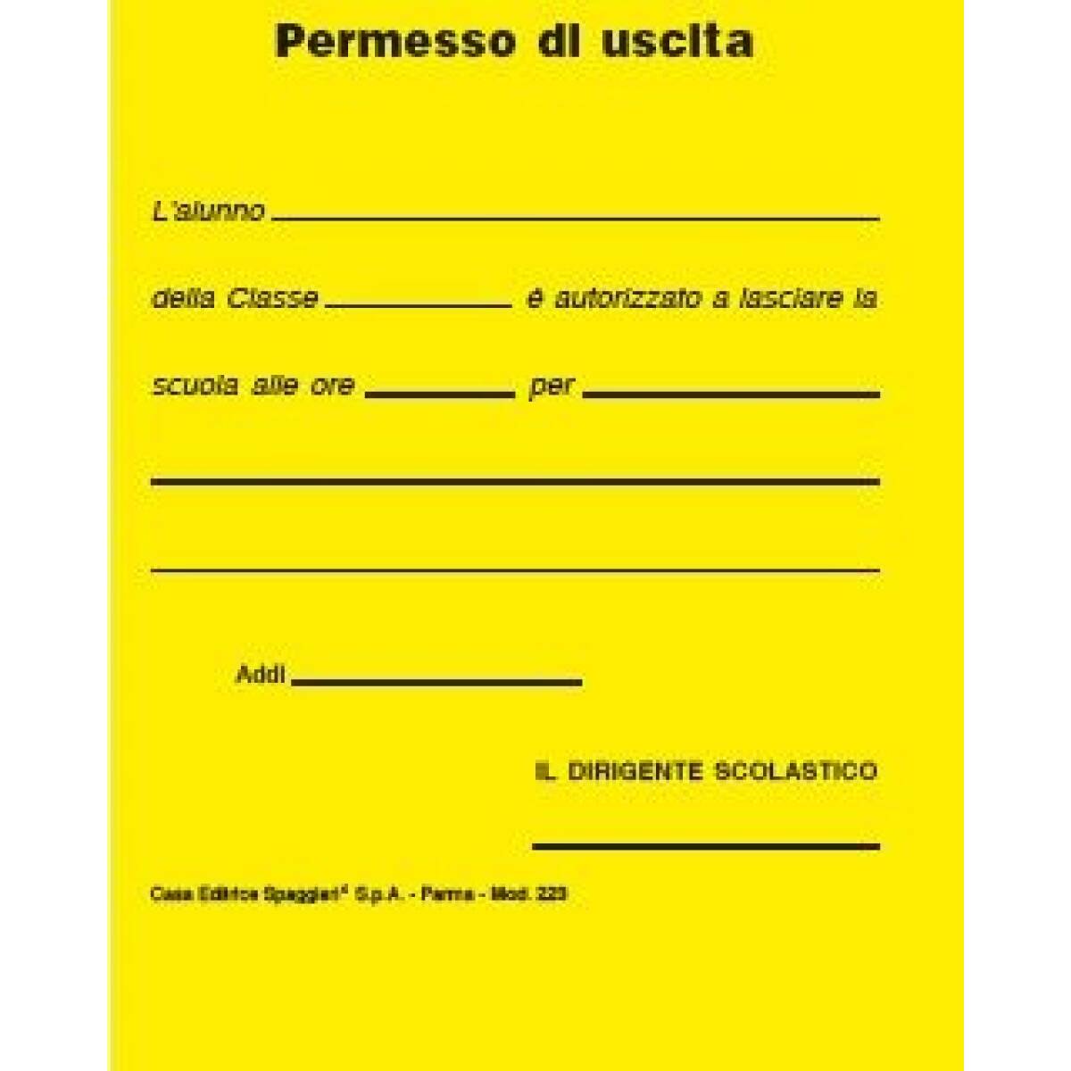 BLOCCO PERMESSI USCITA
