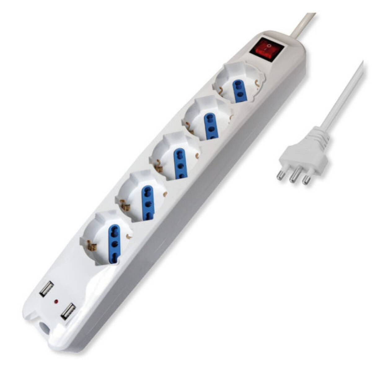 PRESA MULTIPLA 5 ITA + 2 USB