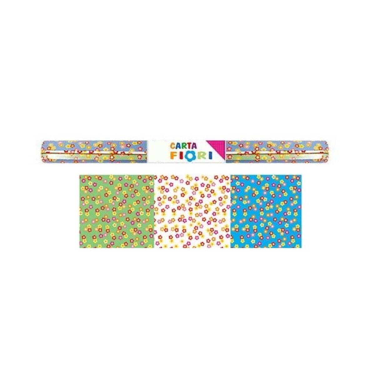 CARTA FIORI 70X100 10FG COL ASS.