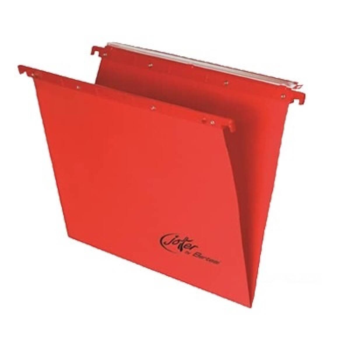 CART. SOSP. CASSETTO V INT. 390-398mm ROSSO 25PZ.