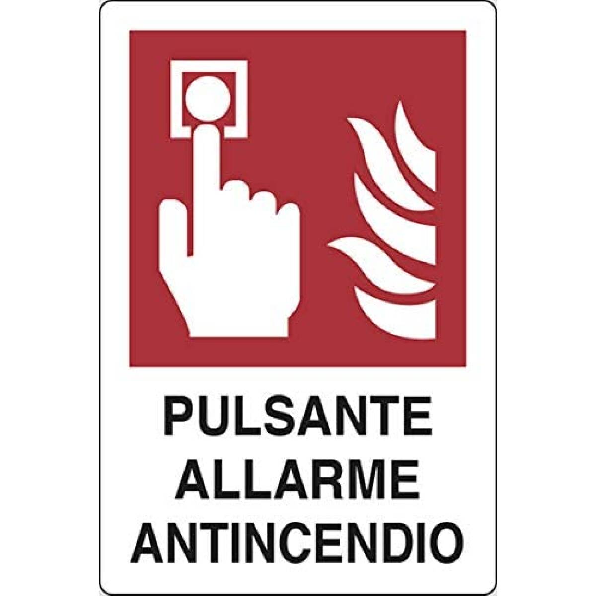 CARTELLO PULSANTE ANTINCEND. 20X30 ALL.
