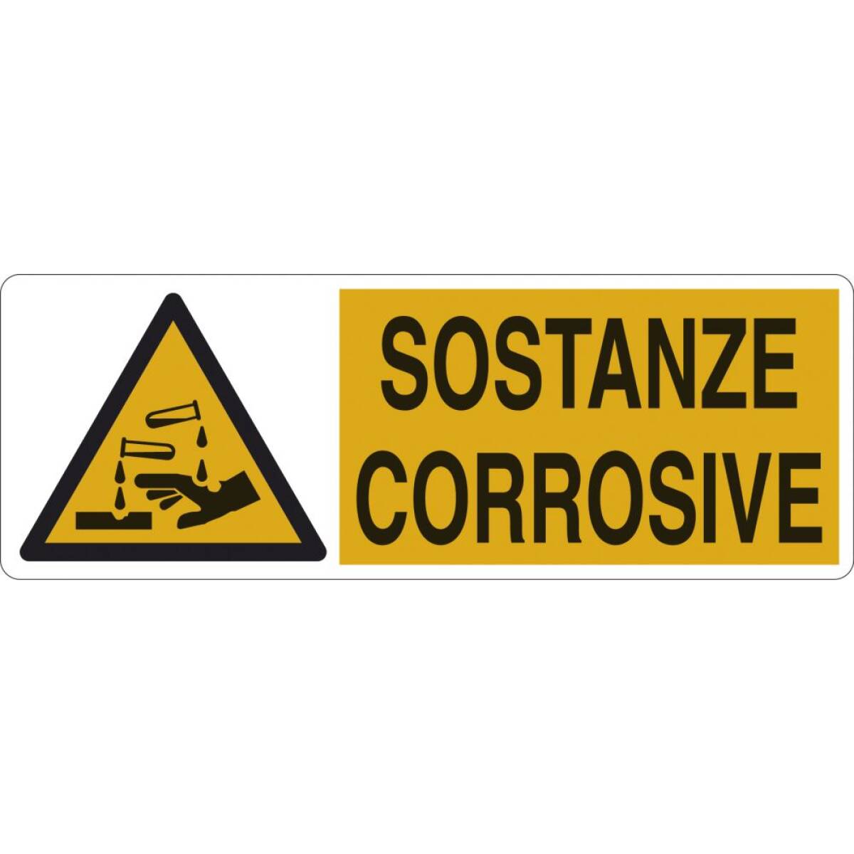 CARTELLO CORROSIVI 35X12,5