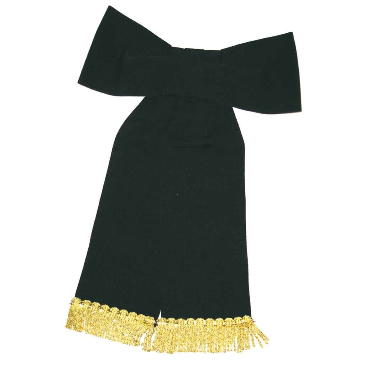 NASTRO NERO LUTTO CON FRANGE