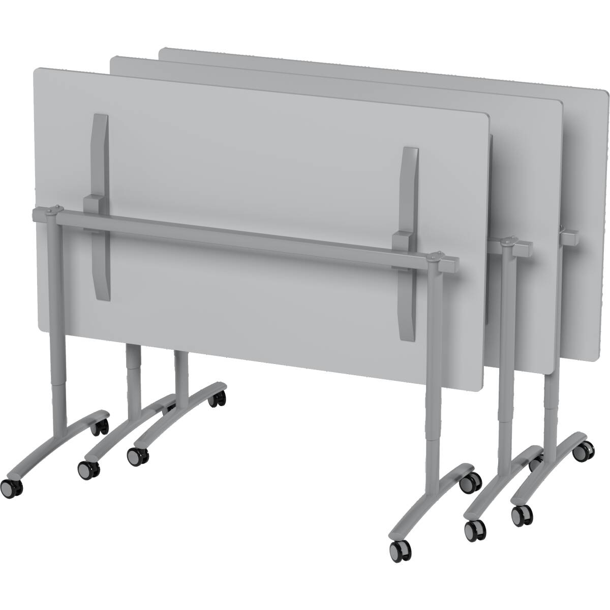 TAVOLO RIBALTABILE BIANCO C/RUOTE 160X80