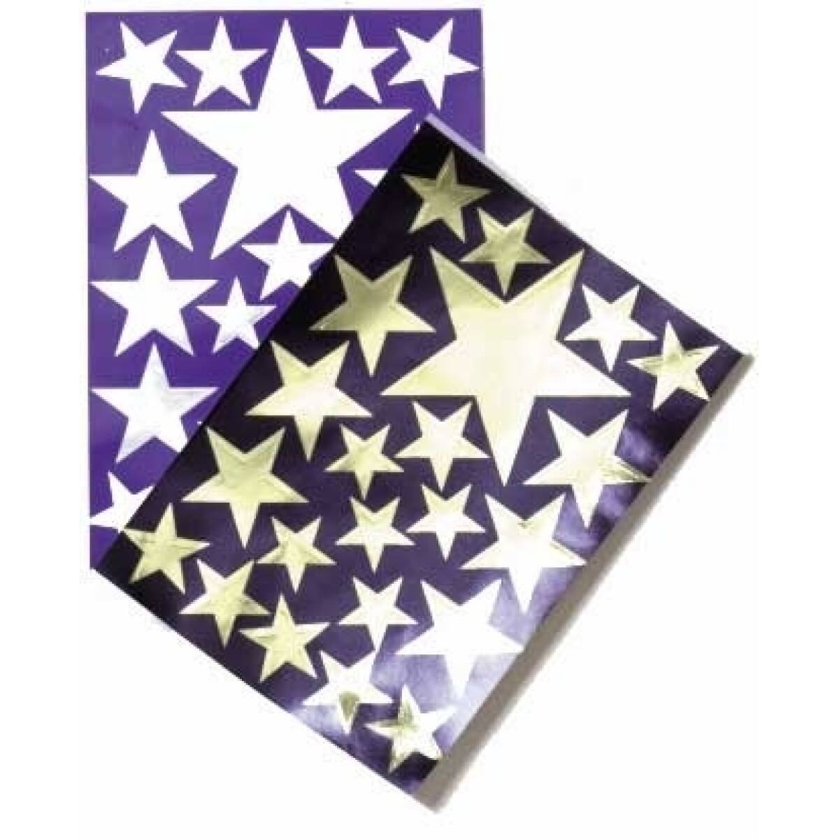 ETICHETTE 10 FG STELLE ARGENTO 11X15