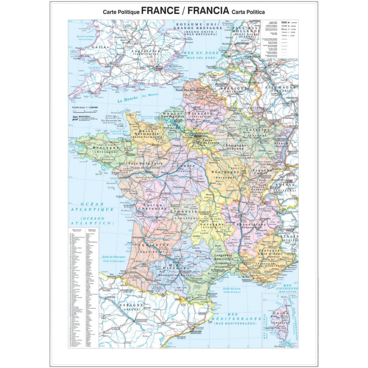 CARTINA GEOGRAFICA FRANCIA