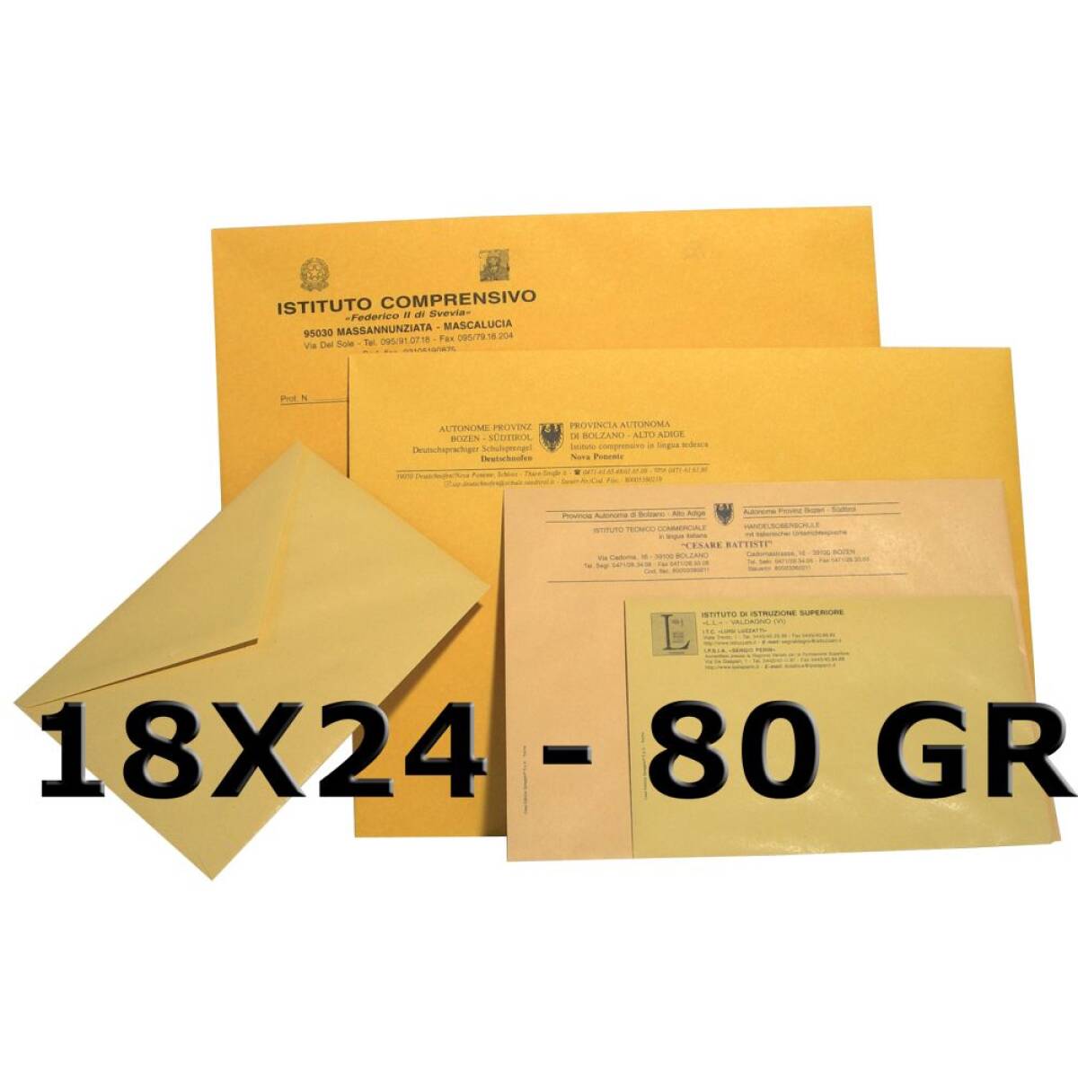BUSTE INT. GIALLE GR 80 18X24 1 COL