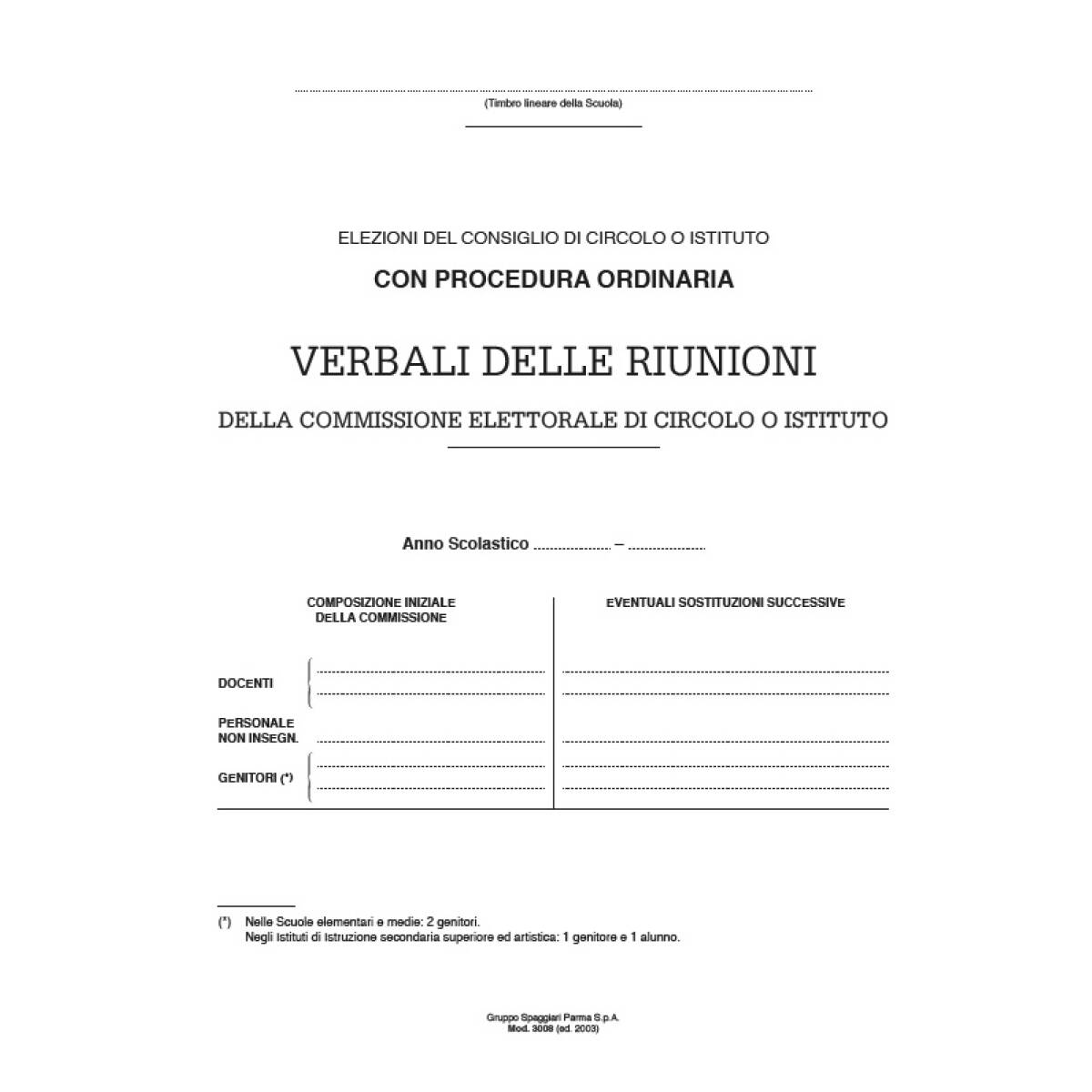 REG.VERBALI RIUN. COMMISS. ELETTOR.